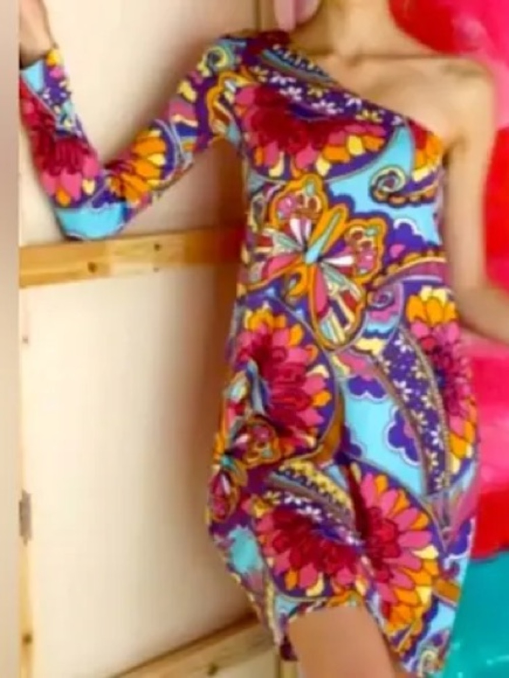 Lilly Pulitzer silk multicolor One-Shoulder Mini Dress